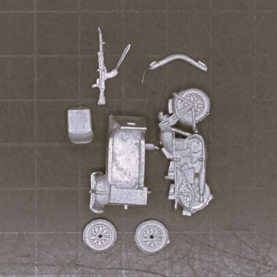 SHQ Miniatures, WW2: British Norton 'Big 4' Motorcycle & Side Car