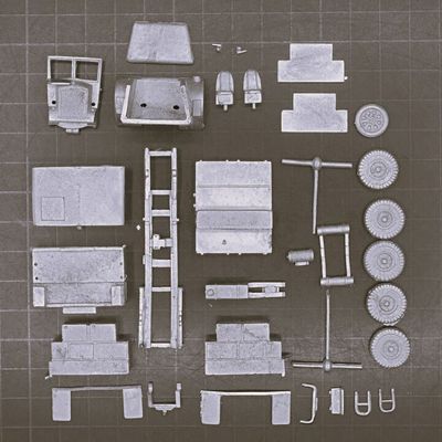 SHQ Miniatures, WW2: British Bedford QLB 4x4 Bofors Gun Tractor