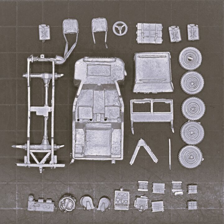 SHQ Miniatures, WW2: British Airborne Jeep with Radio Jeep Conversion Kit
