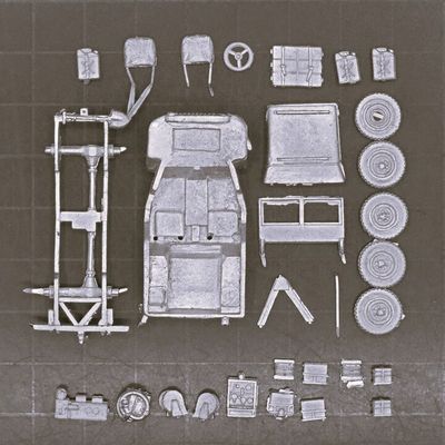 SHQ Miniatures, WW2: British Airborne Jeep with Radio Jeep Conversion Kit