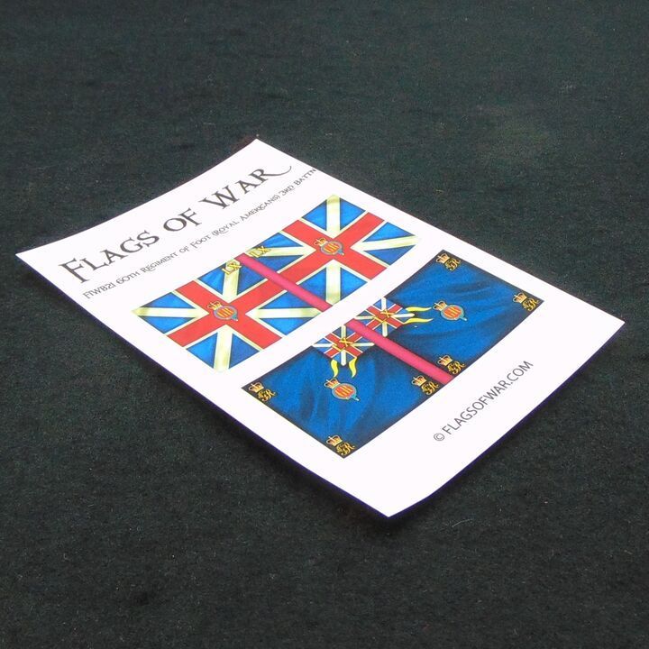 28mm, Flags of War, FIW: British 60th Regiment of Foot (Royal Americans) 1st Battn