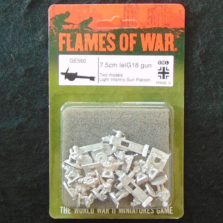 Battlefront Miniatures, WW2 - German 7.5cm lelG18 Infantry Guns & Crews