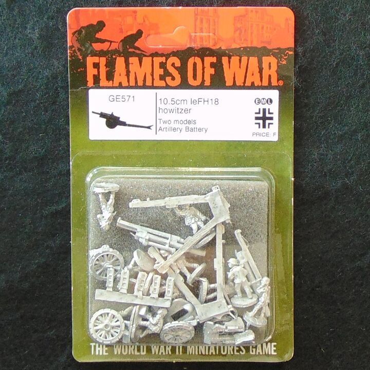 Battlefront Miniatures, WW2 - German 10.5cm leFH18 Howitzers & Crews