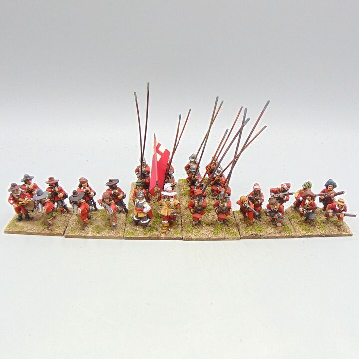 Grade C - Wargames Foundry/Old Glory Miniatures - ECW - Parliamentarian Pike & Shotte Unit