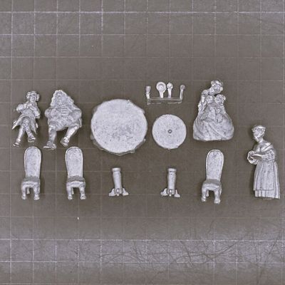 Eureka Miniatures, C18th: 'Take Your Order Sir' Civilians Around a Table Vignette