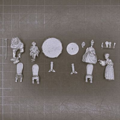 Eureka Miniatures, C18th: 'More Tea Vicar' Civilians Around a Table Vignette