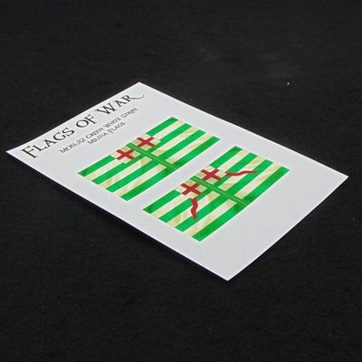 28mm, Flags of War, Monmouth Rebellion: Green  White Stripe Militia Flags