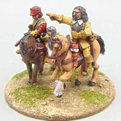 Grade C - Trent Miniatures/Wargames Foundry - ECW -  Mounted General & Dragoon Escort