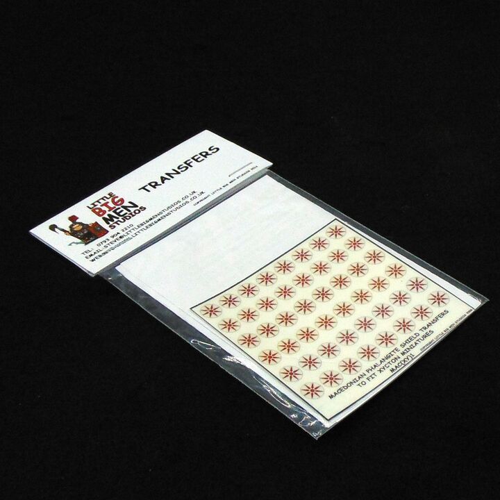 15mm, Littlebigman Studios, Ancient: Macedonian Phalangite  Shield Transfers To Fit Xyston Miniatures