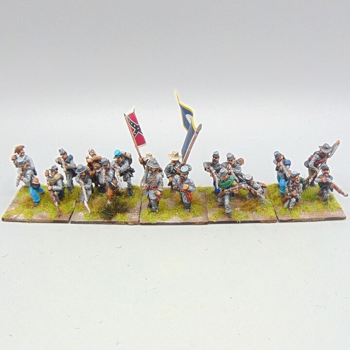 Grade D - 1st Corps Miniatures/Redoubt Enterprises - ACW: Confederate Infantry Unit