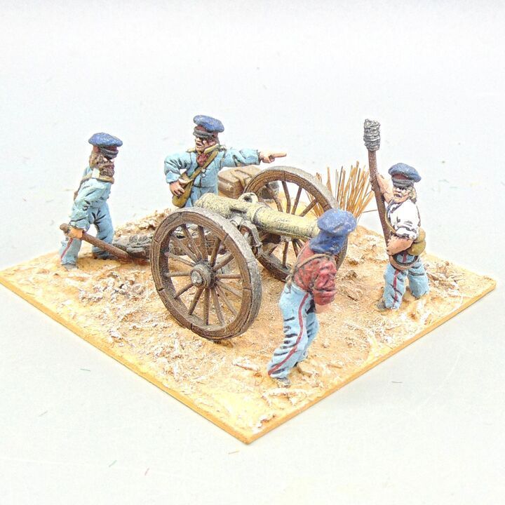 Grade D - 1st Corps Miniatures - Mexican/American War - US Field Gun & Crew