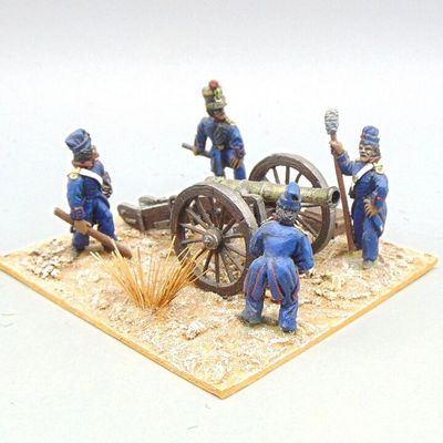 Grade D - 1st Corps Miniatures - Mexican/American War - Mexican Line Field Gun & Crew
