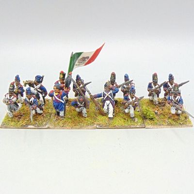 Grade D - 1st Corps Miniatures - Mexican/American War - Mexican Line Infantry Unit