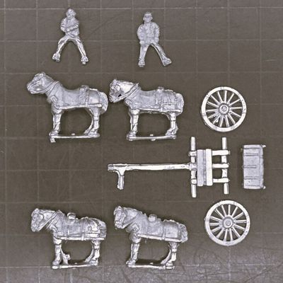 Peter Pig, ACW - Artillery Limber, Team & Drivers in Kepis