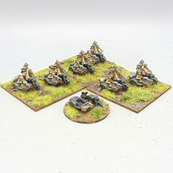 Grade D - Battlefront Miniatures - WW2 - Soviet Motorcycle Unit