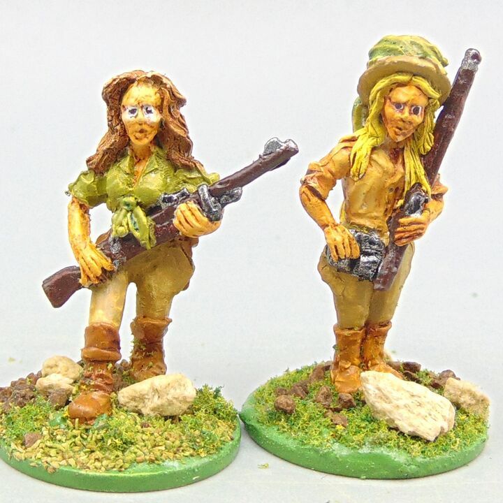Grade D - Unidentified Manufacturer - Colonial Africa - Armed Female Explorers