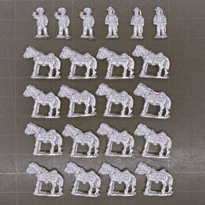 Kallistra Ltd, ACW - Confederate Cavalry Horse Holders & Horses