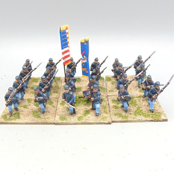 Grade C - Crusader Miniatures - ACW - Union Infantry Unit (28th New York)