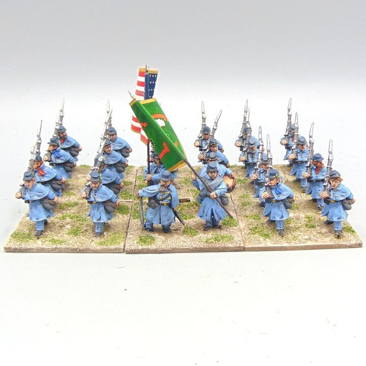 Grade D - Wargames Foundry - ACW - Union Infantry Unit in Greatcoats (28th 'Irish' Mass.)