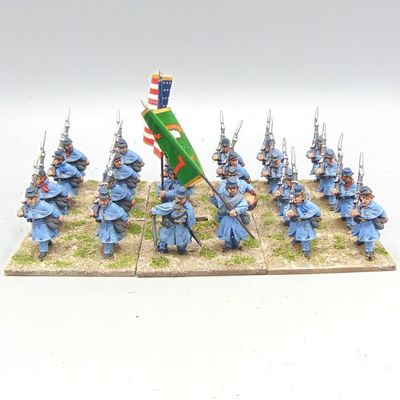 Grade D - Wargames Foundry - ACW - Union Infantry Unit in Greatcoats (28th 'Irish' Mass.)