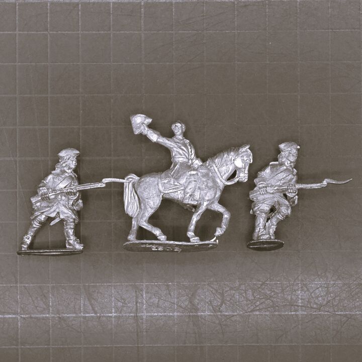 Wee Wolf Miniatures, GNW: Mounted Swedish King Charles XII & Musketeers