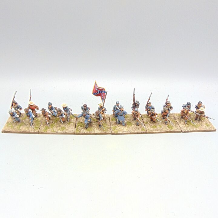 Grade C - Wargames Foundry - ACW - Confederate Infantry Unit (4th Texas)