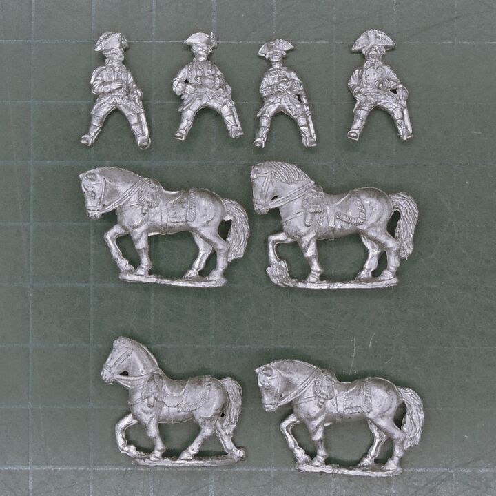 Essex Miniatures, SYW - Mounted Prussian General & Staff
