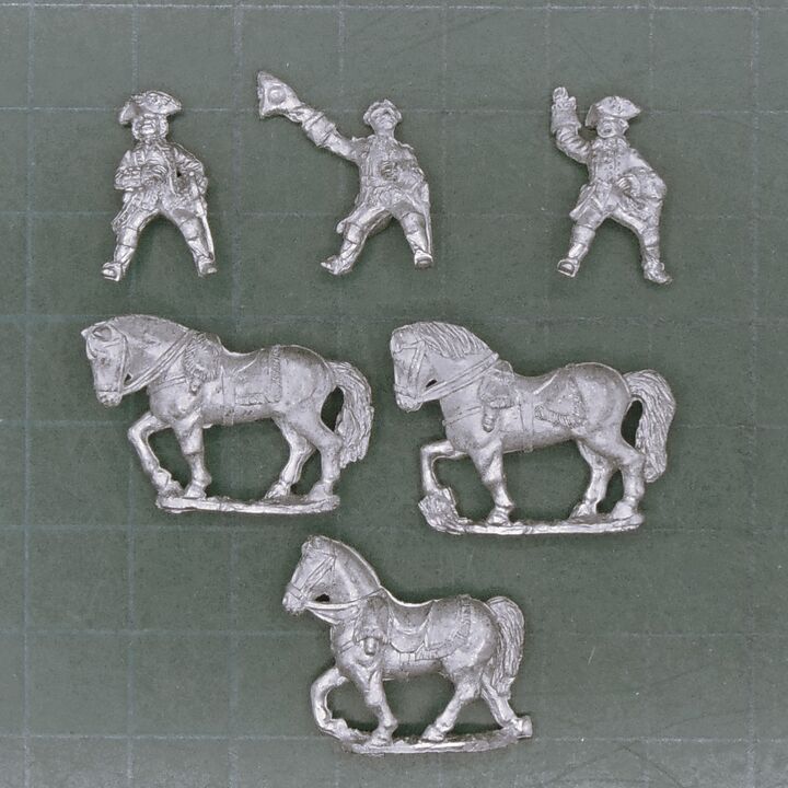 Essex Miniatures, SYW - Mounted French General & Staff