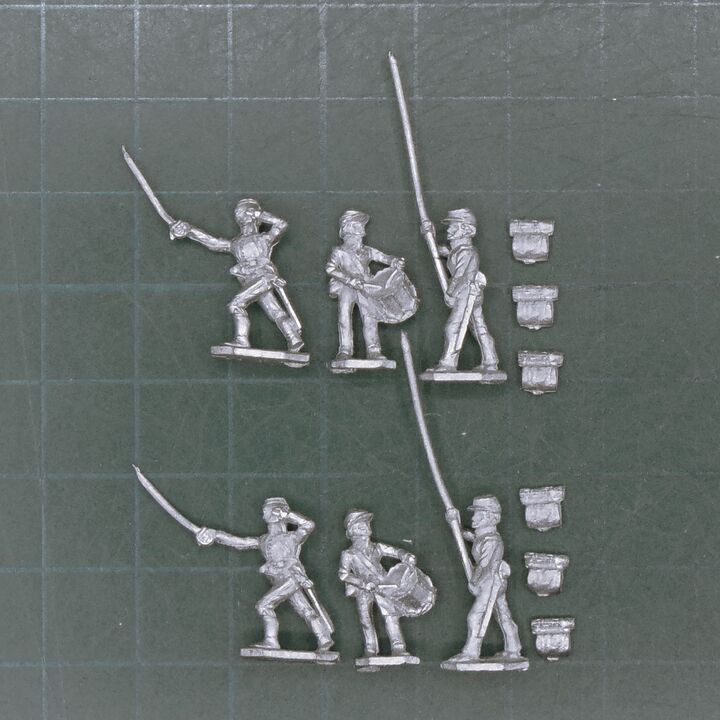 Minifigs, ACW - Infantry Command in Kepis