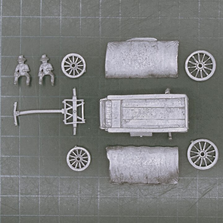 Minifigs, Old West - Wagon & Drivers