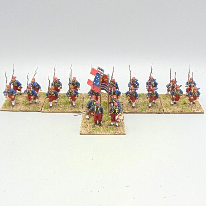 Grade C - Perry Miniatures - ACW - Confederate Infantry Unit (1st Louisiana Coppens Zouaves)