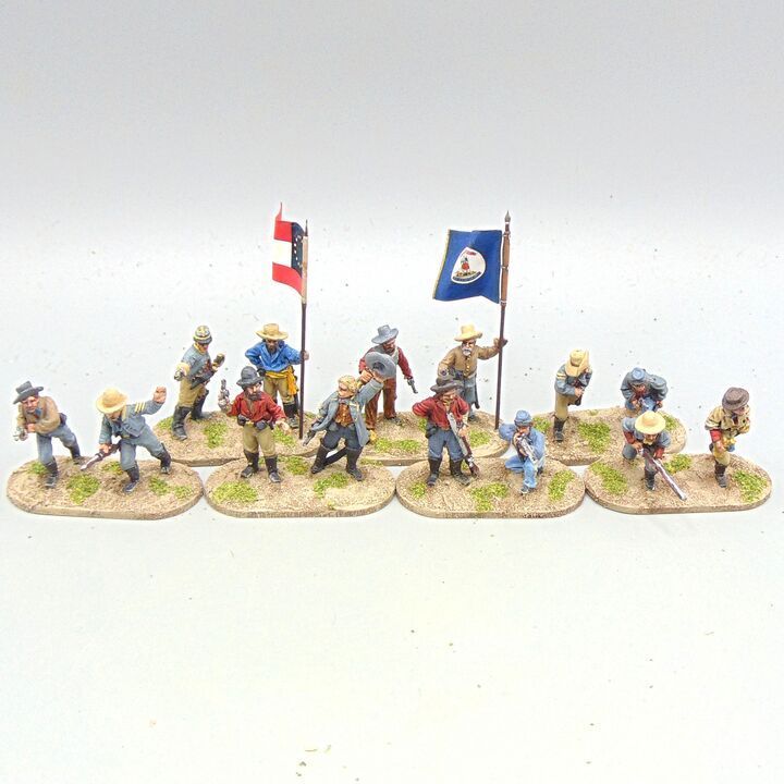 Grade C - Perry Miniatures - ACW - Dismounted Confederate Cavalry Unit (1st Virginia)