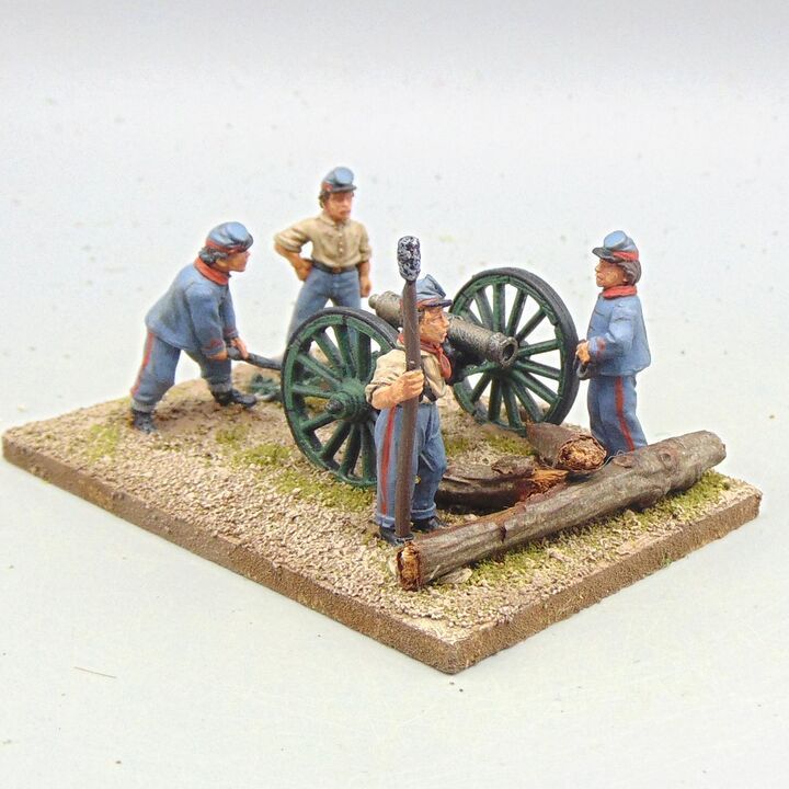 Grade C - Wargames Foundry - ACW - Confederate 6lb Field Gun & Crew