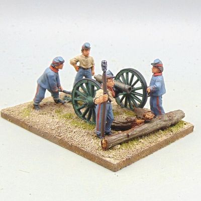 Grade C - Wargames Foundry - ACW - Confederate 6lb Field Gun & Crew