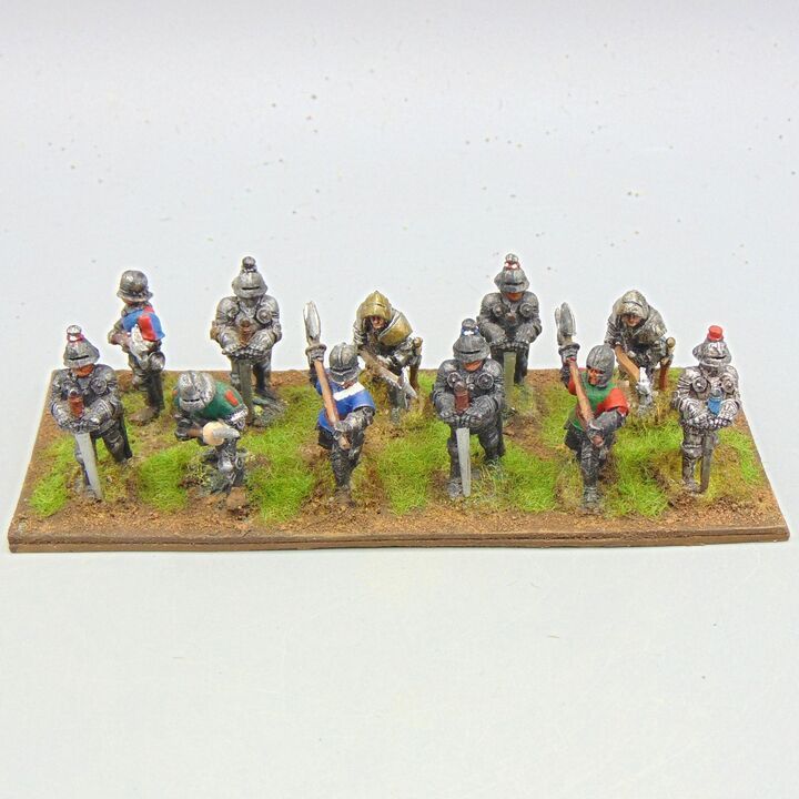 Grade D - Wargames Foundry - Late Medieval/WOTR - Dismounted Men at Arms