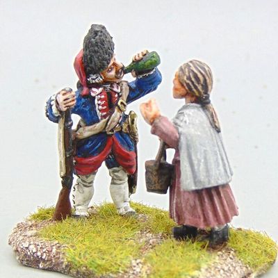 Grade B, Unidentified Manufacturer: SYW - French Grenadier & Camp Follower Vignette