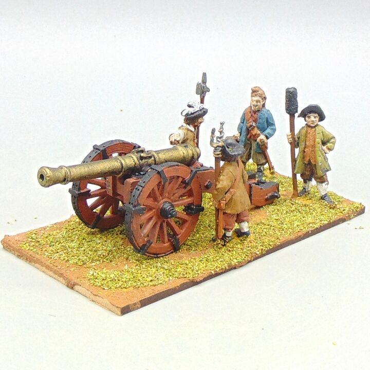 Grade E - Warfare Miniatures/Depot Battalion - Late C17th/Early C18th - Medium or Heavy Field Gun & Crew