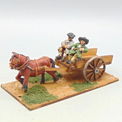 Grade E - Depot Battalion/4Ground - Late C17th/Early C18th - Cart, Draught Horse & Crew