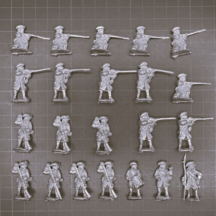 Irregular Miniatures, WSS: Infantry Unit in Tricorn Hats, Firing Line
