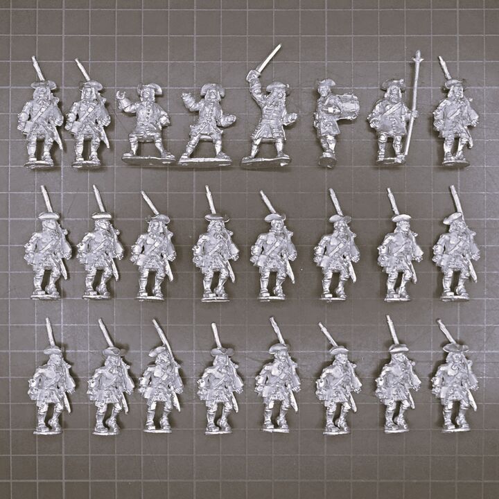Wargames Foundry (Casting Room Miniatures), WSS: Infantry Unit in Tricorn Hats, Marching