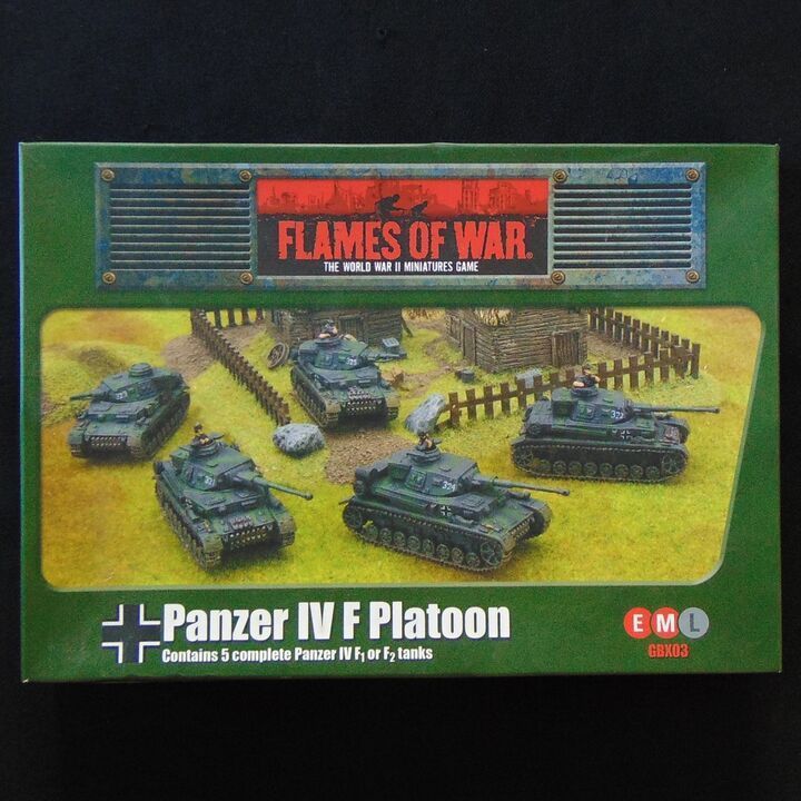 Battlefront Miniatures, WW2: German Panzer IV F Tank Platoon