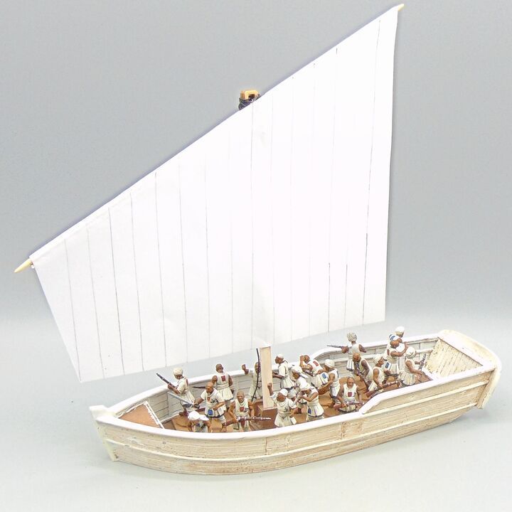 Grade D - Perry Miniatures - Mahdist War - Dervish Boat with Ansar Warriors