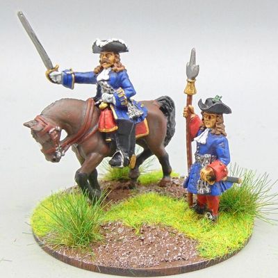 Grade C - Front Rank Miniatures - WSS - Mounted Prussian Commander & Officer on Foot
