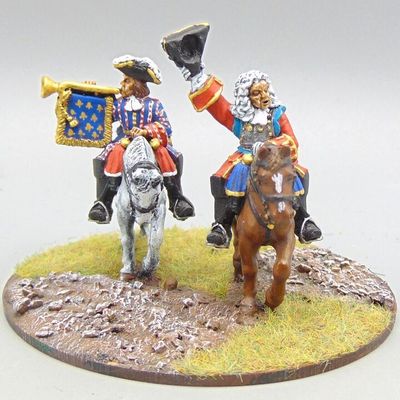 Grade C - Front Rank Miniatures - WSS - French Cavalry General & Musician