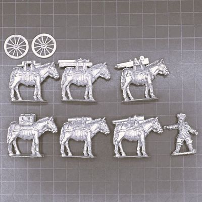 Old Glory Miniatures, Colonial India: Indian Mountain Gun Battery Mule Train