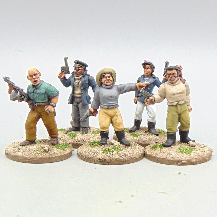 Grade C - Pulp Figures - C20th Pulp - Captain Courageous & Crew