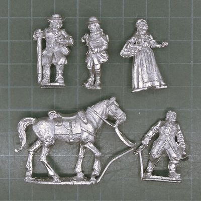 Wargames Foundry, C18th - Civilians with Horse
