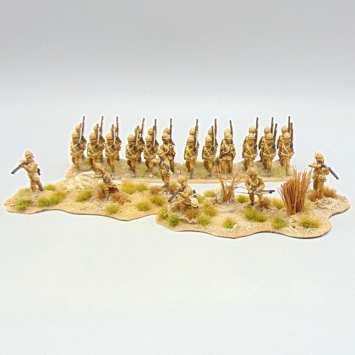 Grade D - Connoisseur Figures - Mahdist War - Imperial British infantry Unit (Yorks & Lancs) including Skirmishers