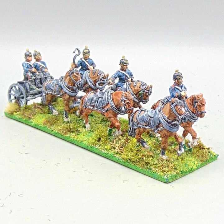 Grade C - Wargames Foundry - FPW - Prussian Artillery Limber, Team & Drivers