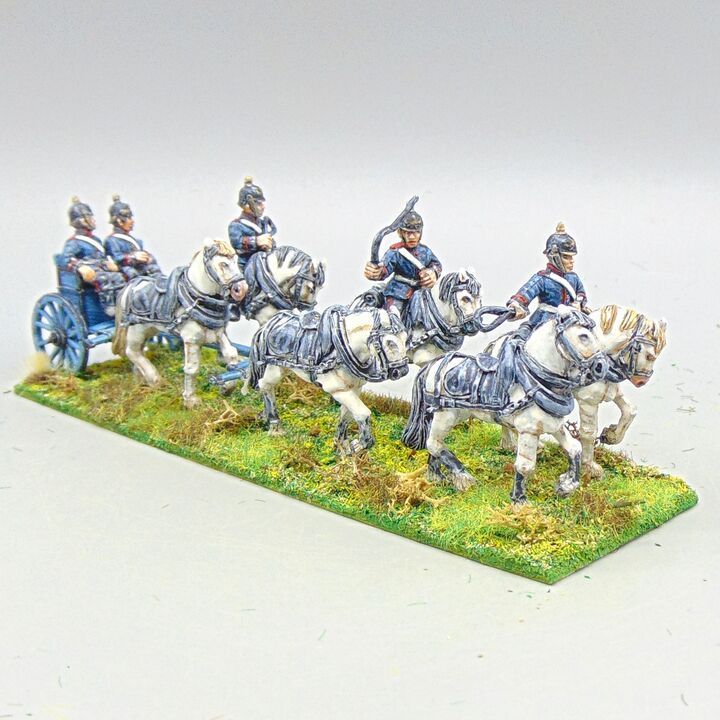 Grade C - Wargames Foundry - FPW - Prussian Artillery Limber, Team & Drivers